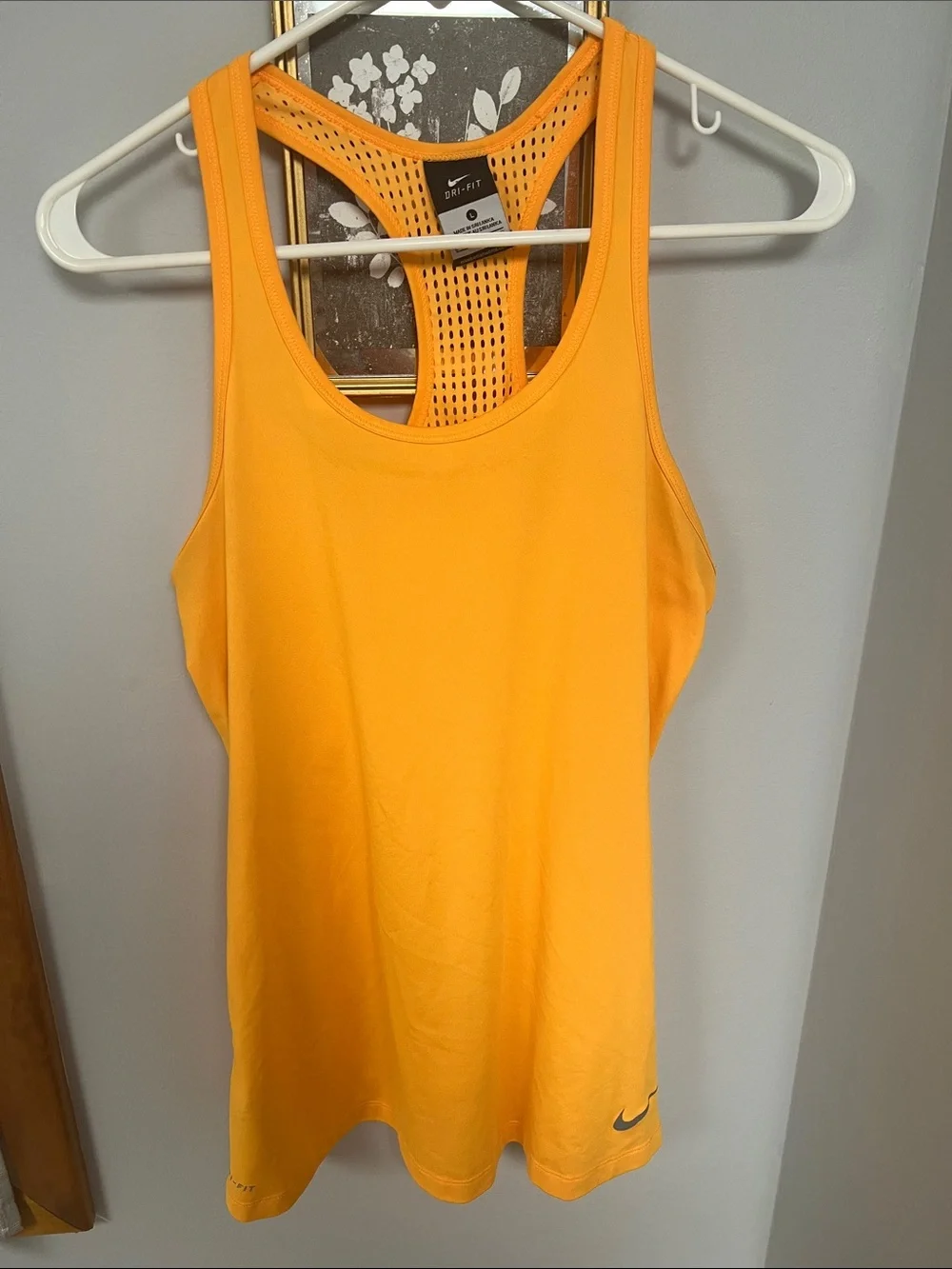Nike Women's Bright Orange Racerback Dri-FIT Tank
